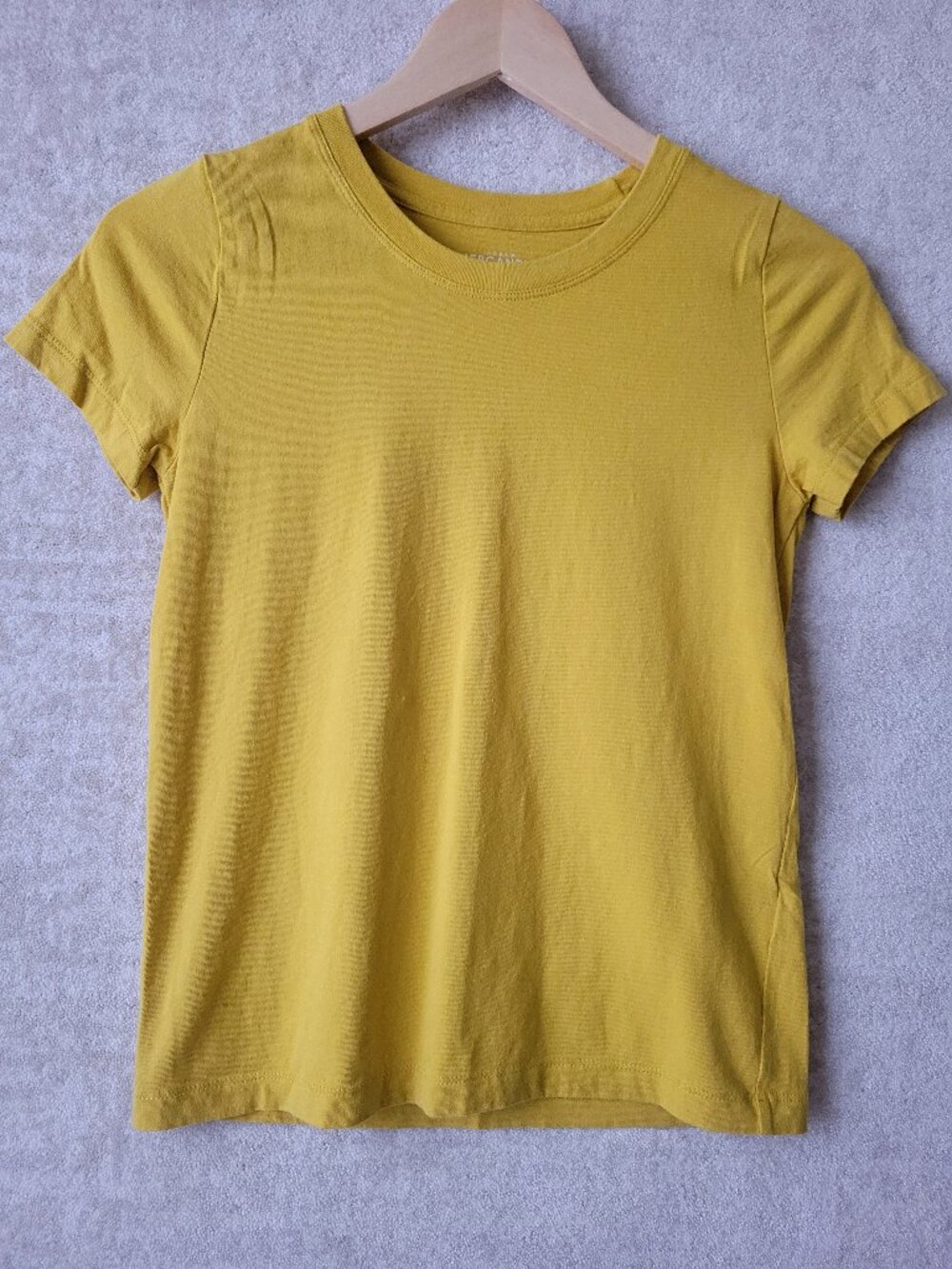 J. Crew Mercantile Broken-In Knit Goods XXS Yellow Tshirt Preppy Minimalist Fall